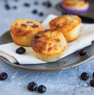 Blueberry Muffins — 3g protein chef-made ready meal delivered by Foober