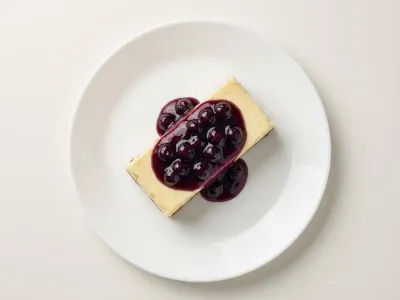 High Protein Blueberry Cheesecake — 14g protein chef-made ready meal delivered by Foober