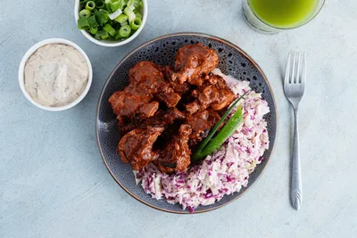 Keto BBQ Chicken Drummettes with Summer Slaw and Ranch — 27g protein chef-made ready meal delivered by Foober