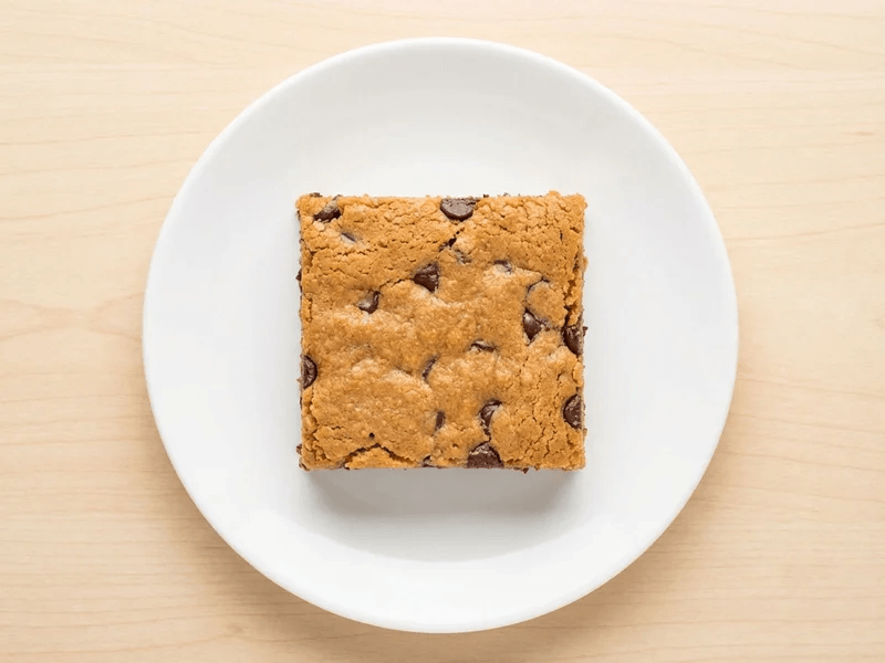 Keto Choc Chip Blondie — 4g protein chef-made ready meal delivered by Foober