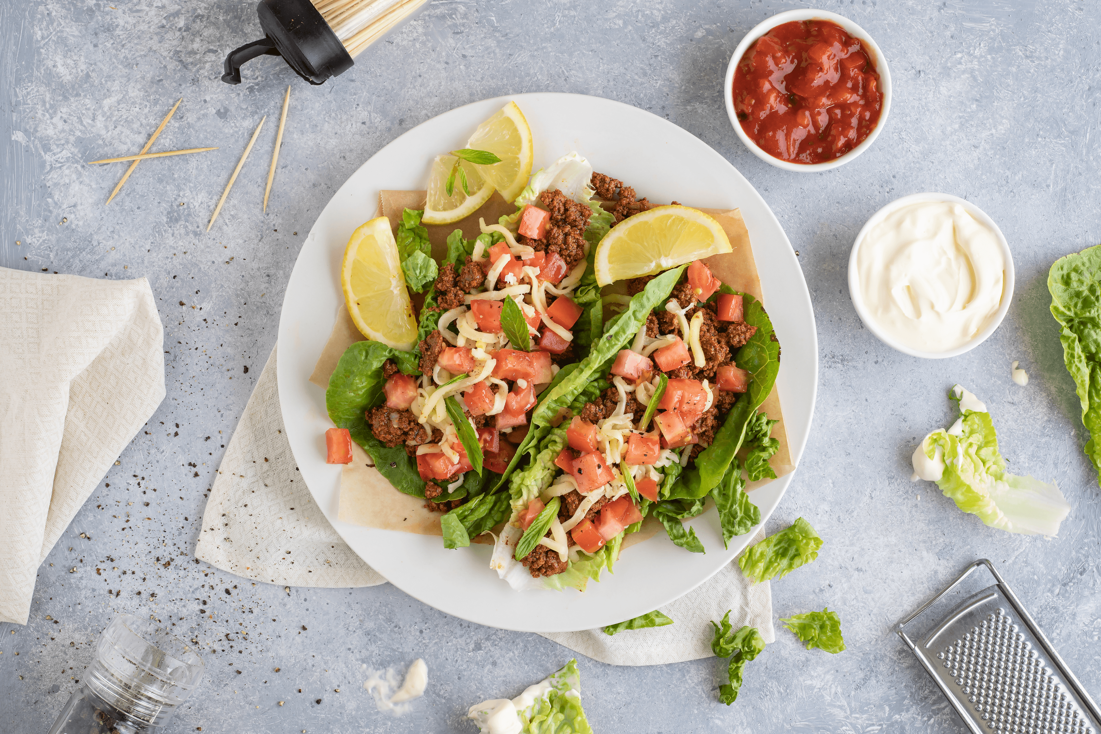 Lettuce Cup Tacos — 33g protein chef-made ready meal delivered by Foober