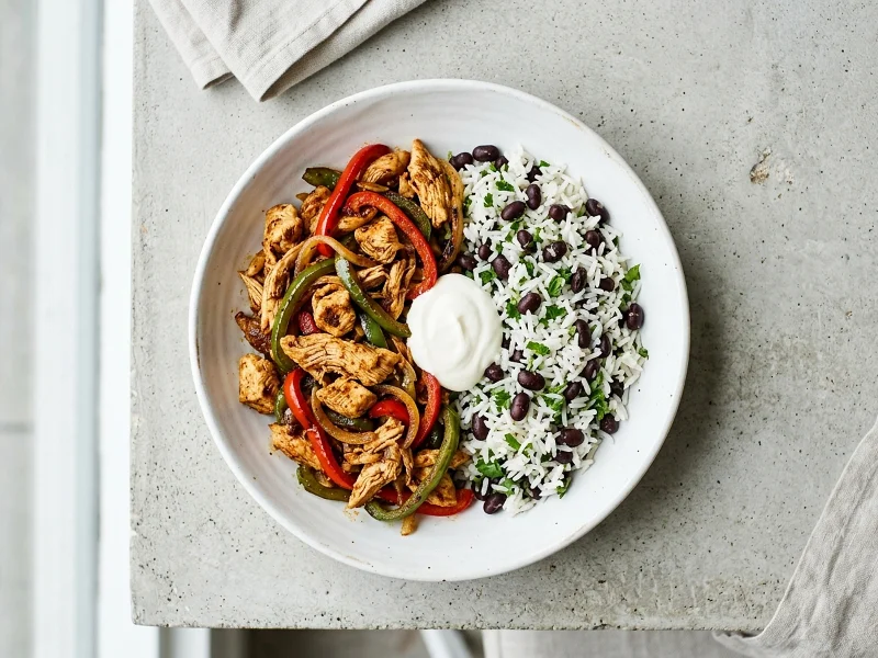 Mexican Fajita Bowl — 44g protein chef-made ready meal delivered by Foober