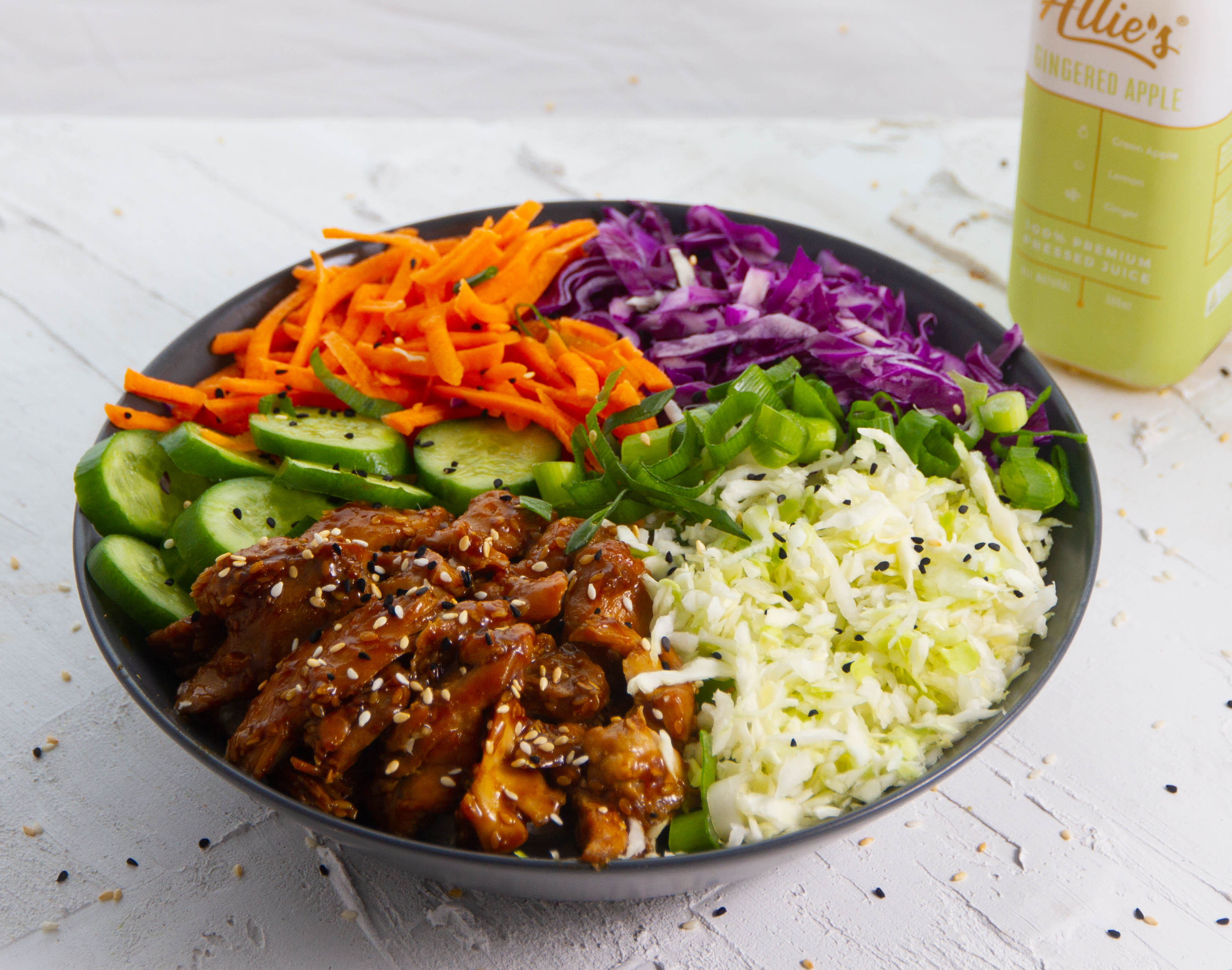 Teriyaki Chicken Poke Bowl — 30g protein chef-made ready meal delivered by Foober