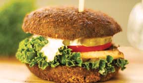 Chicken Aioli Burger with Low Carb Bread