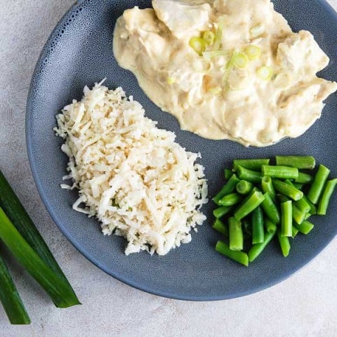 Tangy Chicken Dijon with Cauliflower Rice