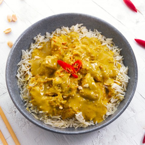 LARGE - Peanut Satay Chicken with Rice